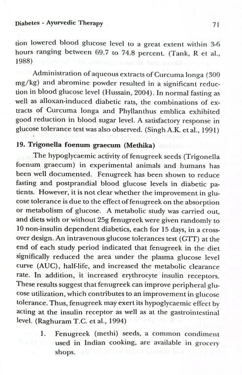 Diabetes Ayurvedic Herbal Palliative Therapy